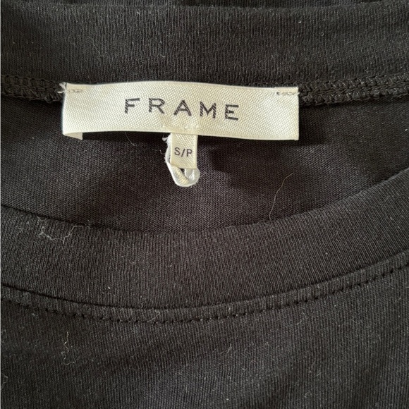 FRAME Padded Shoulder Dress Women's Size Small T-Shirt Dress Quiet Luxury - Picture 9 of 12